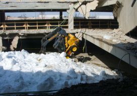 Parking structure collapsed under weight of collected snow