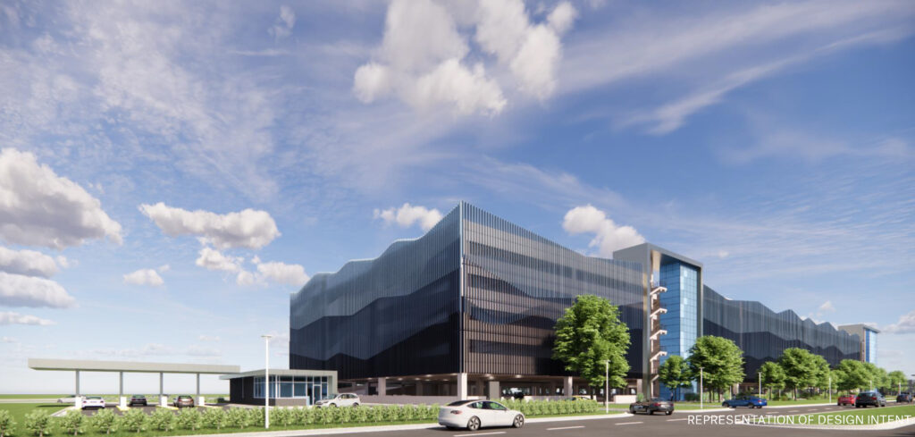 1. NE Corner-Vehicle Exit Plaza, Parking Entry & Rental Return